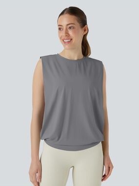 Ruched Cool Touch Yoga Top Size M